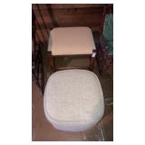 Small upholstered bench seat, Hassock