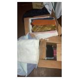Lot of scarves neckties linens pillows cloth