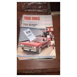 Stack of vintage Ford times magazines