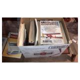 Large box of vintage car, binders of magazines