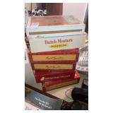 Stack of empty cigar boxes