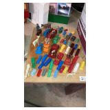 Large lot of old toy cars animals plastic metal
