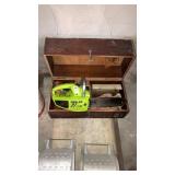 Poulan chainsaw in wooden case