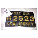 Fort Dix New Jersey license plate