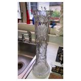 Cut glass vase 14" tall