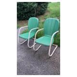 Pair of vintage metal chairs