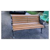 Cast iron & wood bench