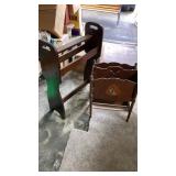 Wooden quilt rack, magazine stand