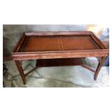 Leather top coffee table