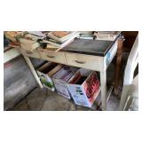 3-drawer vintage metal table & tool contents of