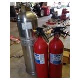 Lot of 3 fire extinguishers