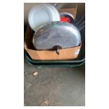 Green roaster , electric skillet, pans