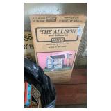 Lot of kids items, wood doll house , coloring