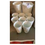 10 piece milk glass