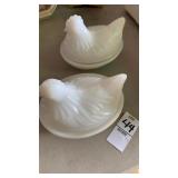 Milk glass chicken dishes