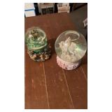 2 Westland snow globe music boxes 
1 Carousel