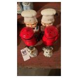 3 sets of salt and pepper shakers