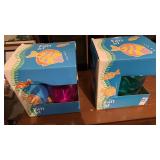 Two 5 piece party sets. Pitcher and glasses