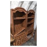 Pair of lighted shelf units 30 inches wide x 17