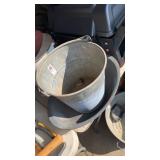 Galvanized pail and metal pan