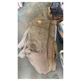 Military coats, hats and pants