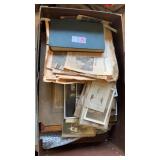 Old photos, books and newspaper clippings