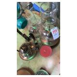 Oil lamps and candle