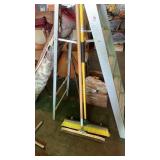 Push broom and squeegee