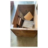 Wooden box of wooden pieces