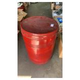 Red metal tin 20 inches tall