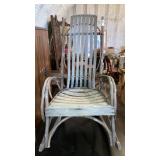 Old hickory rocker -stamped Greggs Sundial Alum