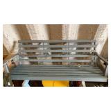 Wooden porch swing 62 inches wide