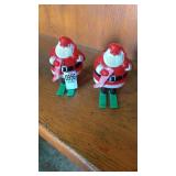 Skiing Santa figurines