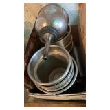 Commercial aluminum drop pans and funnel