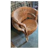 Pair of wicker chairs