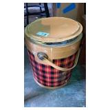 Skotch Plaid metal cooler full of felt