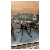 Mosaic tile table w/ metal base table 29 inches