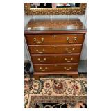 Harden 4 drawer end table with glass top