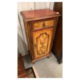 Small display table with drawer and shelves 16