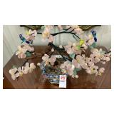 Glass flowers and birds