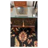 Oriental style end table 16 inches x 12 inches x