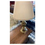 Pair of brass colored lamps