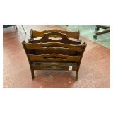 Wooden magazine rack
