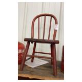Youth Bentwood chair with red paint