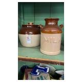 Pottery bean dish and milk jug