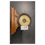 Air glide barometer Ships wheel 6 inches high