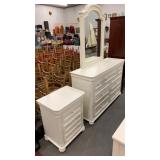 Dresser with mirror and bed stand