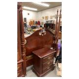 Cherry finished Poster bed with matching end