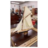Wooden sailing ship 48 inches x 48 inches