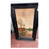 Painting signed with frame 29 inches x 17 inches